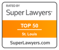 Super Lawyers Top 50 St. Louis Lawyers badge